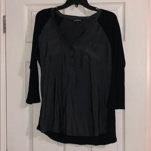 Black and gray express top